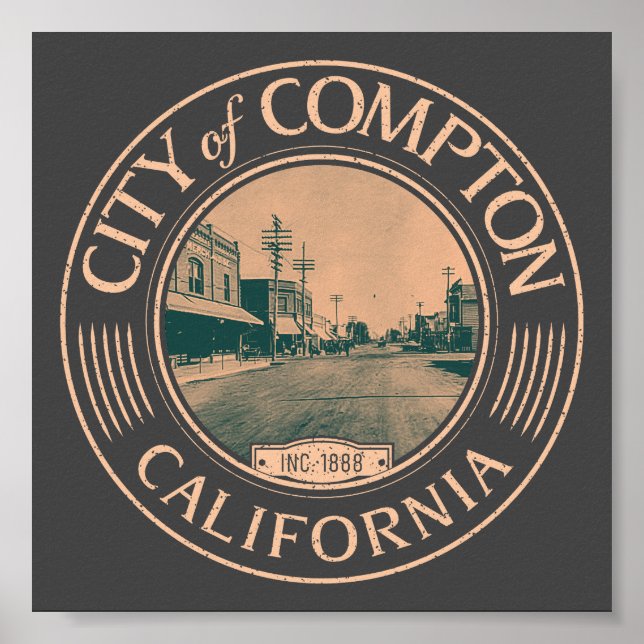 COMPTON LOS ANGELES CALIFORNIA - CITY OF COMPTON POSTER (Front)