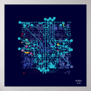 "Compuerchip/Skull Poster" Poster