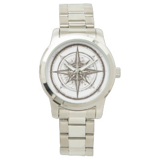 Compus design Silver bracelet  Watch