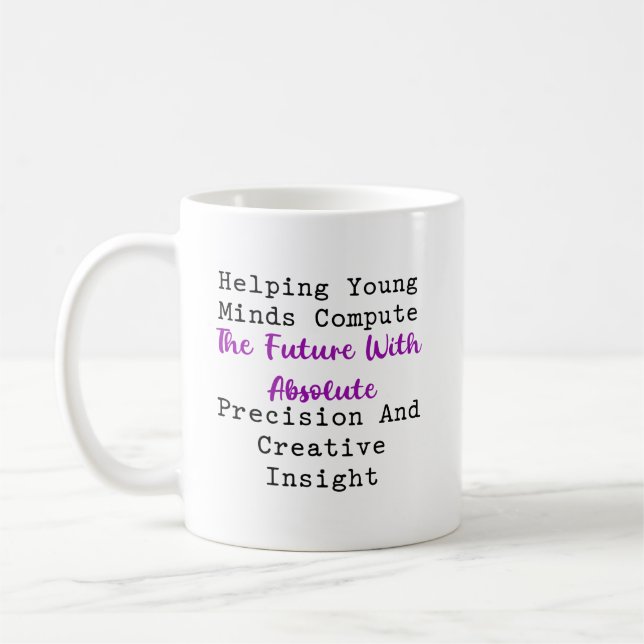 Compute Future Precision Creative Insight Math Coffee Mug (Left)