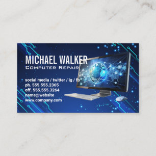 Computer AI Tech Support Hardware Business Card
