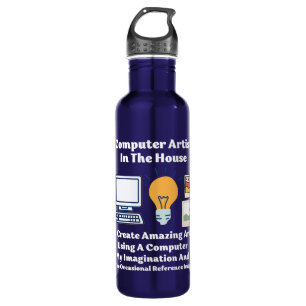 Computer artist in the house 710 ml water bottle