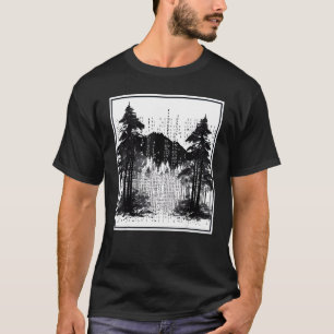Computer Binary Code Programmer Forest Landscape T-Shirt