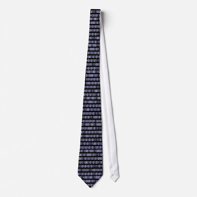 Computer Binary Digits Pattern Tie (Front)