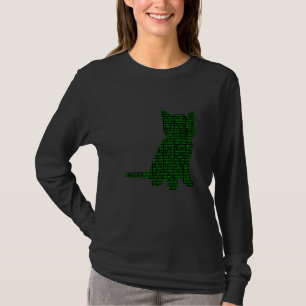 Computer Binary Numbers Cat Programmer Coder Men T-Shirt