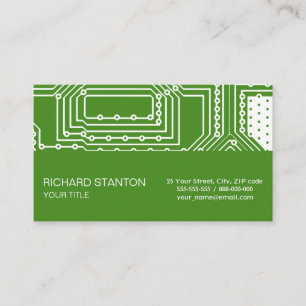 Computer board pattern business card