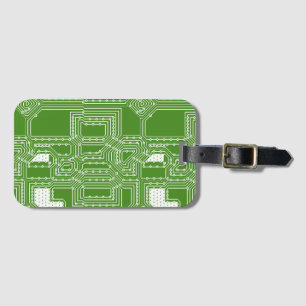Computer board pattern luggage tag