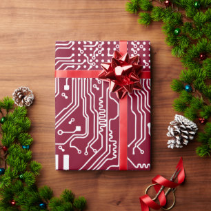 Computer board pattern wrapping paper