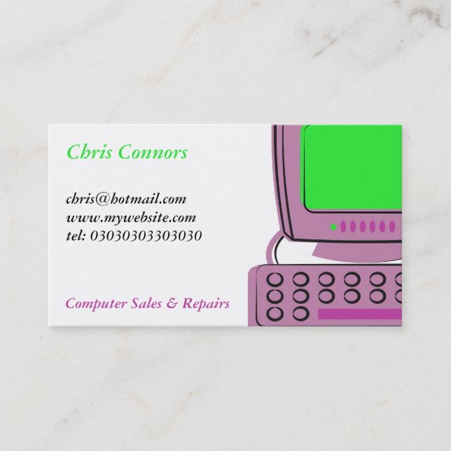 Computer Business Card (Front)