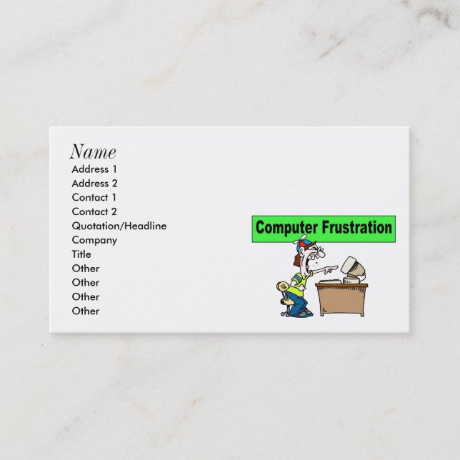 Computer Business Cards (Front)