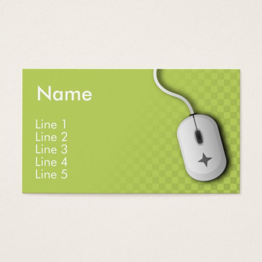 Computer Business (Green) Business Card