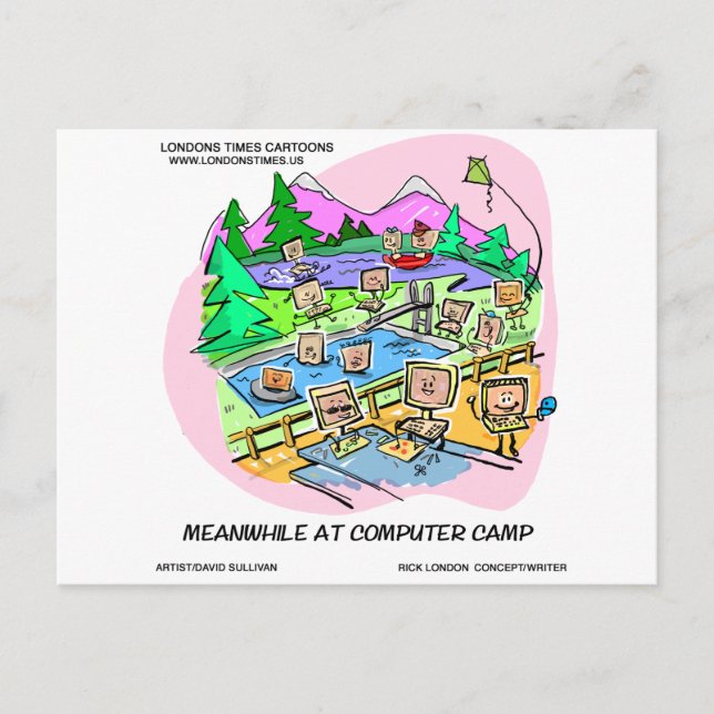 Computer Camp Funny Tees Mugs Gifts Etc. Postcard (Front)