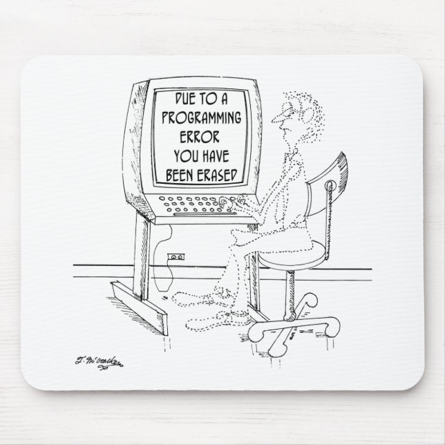 Computer Cartoon 1164 Mouse Mat (Front)