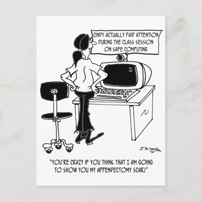 Computer Cartoon 8036 Postcard (Front)