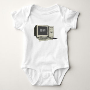 Computer cartoon illustration  baby bodysuit