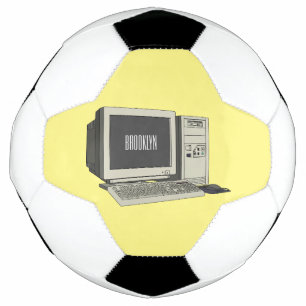 Computer cartoon illustration football