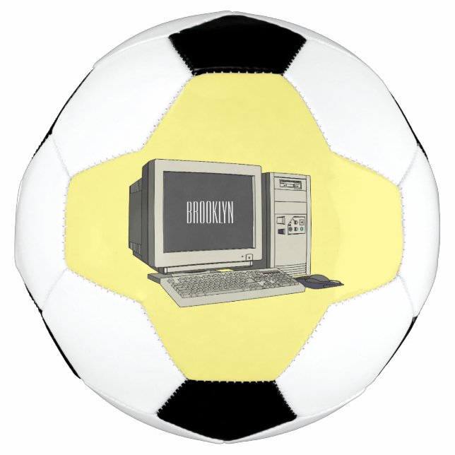 Computer cartoon illustration  football (Front)