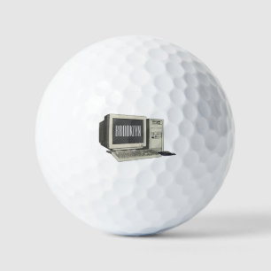 Computer cartoon illustration  golf balls