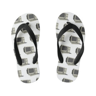 Computer cartoon illustration  kid's flip flops