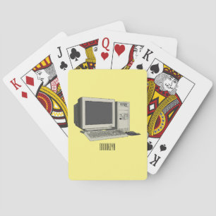 Computer cartoon illustration  playing cards