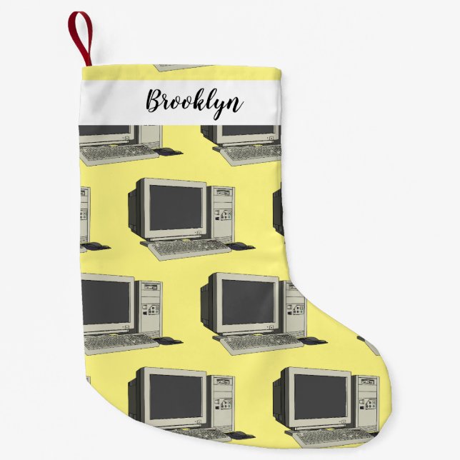 Computer cartoon illustration  small christmas stocking (Front)