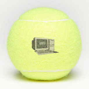 Computer cartoon illustration  tennis balls