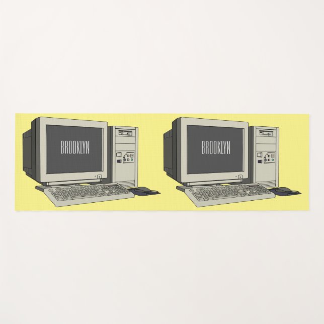 Computer cartoon illustration  yoga mat (Front (Horizontal))