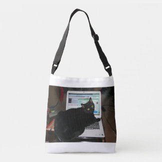 Computer Cat Crossbody Bag