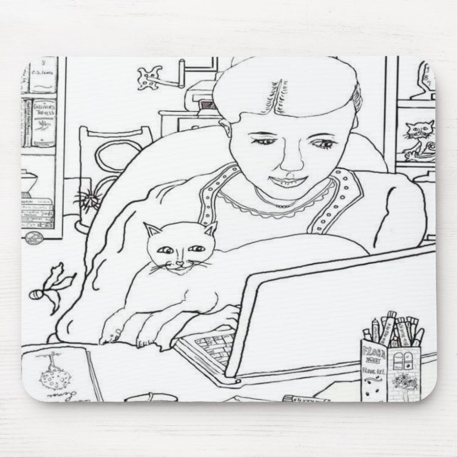 Computer 💻 Cat 🐈‍⬛  Mouse Mat (Front)