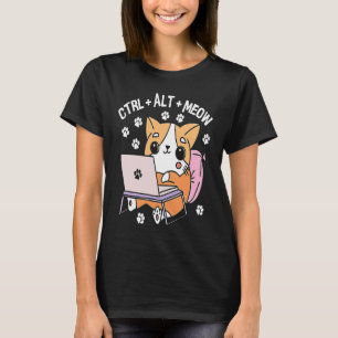 Computer Cat Programmer Hacker Kitten 1 T-Shirt