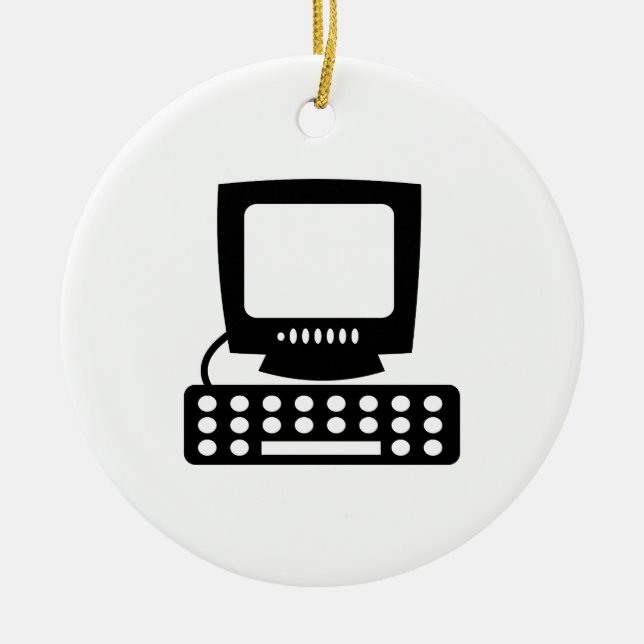 Computer Ceramic Tree Decoration (Front)