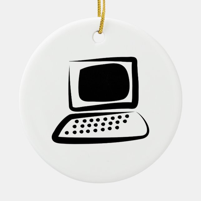 Computer Ceramic Tree Decoration (Front)