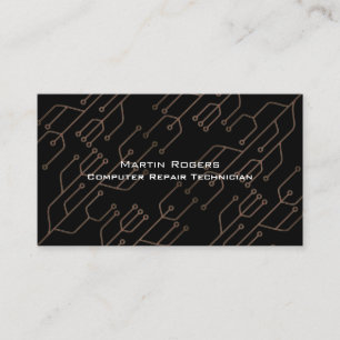 Computer chip circuit pattern texture business card