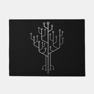 Computer Chip Tree Programmer Coder Engineer Tech Doormat