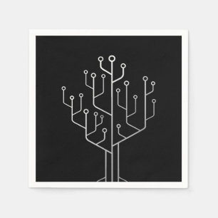 Computer Chip Tree Programmer Coder Engineer Tech Napkin