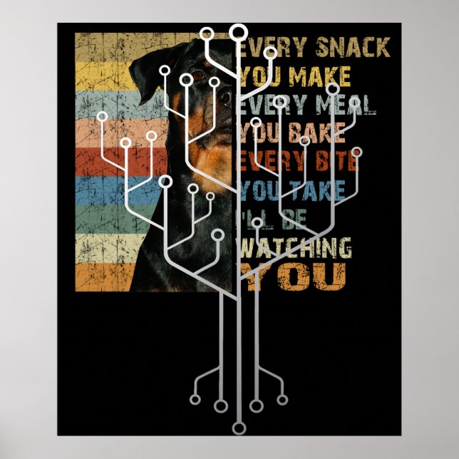 Computer Chip Tree Programmer Coder Engineer Tech Poster (Front)