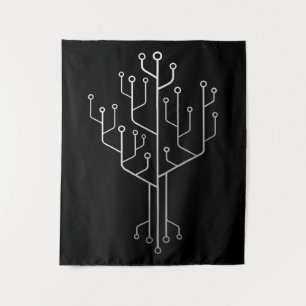 Computer Chip Tree Programmer Coder Engineer Tech Tapestry