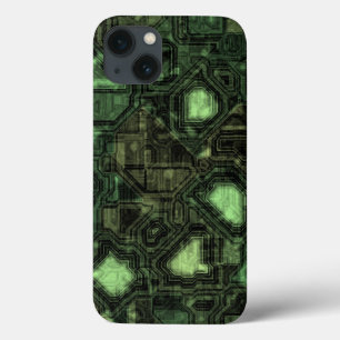 Computer circuit background iPhone 13 case
