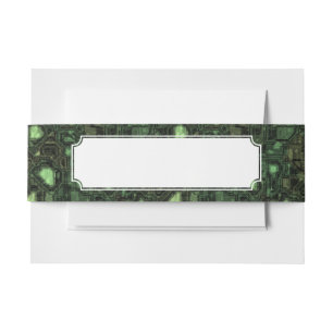 Computer circuit background invitation belly band
