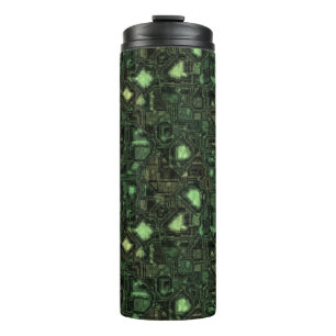 Computer circuit background thermal tumbler