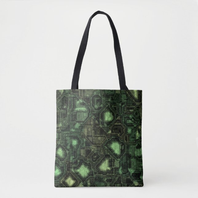 Computer circuit background tote bag (Front)