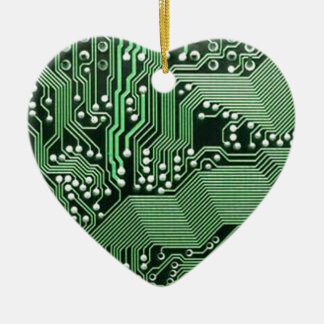 Computer circuit board ceramic tree decoration