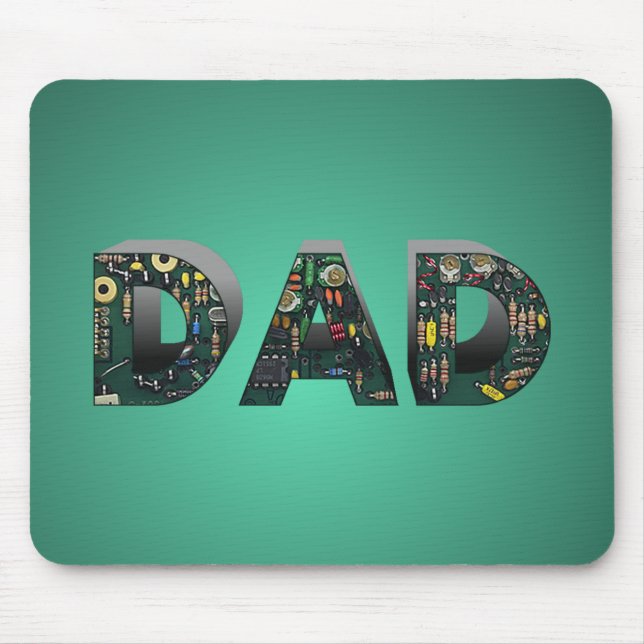 Computer Circuit Board Dad Mouse Mat (Front)