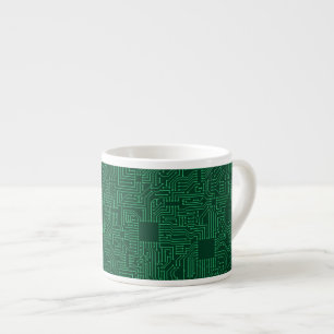 Computer circuit board espresso cup