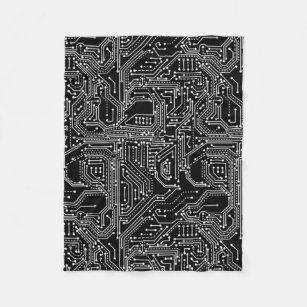 Computer Circuit Board Fleece Blanket