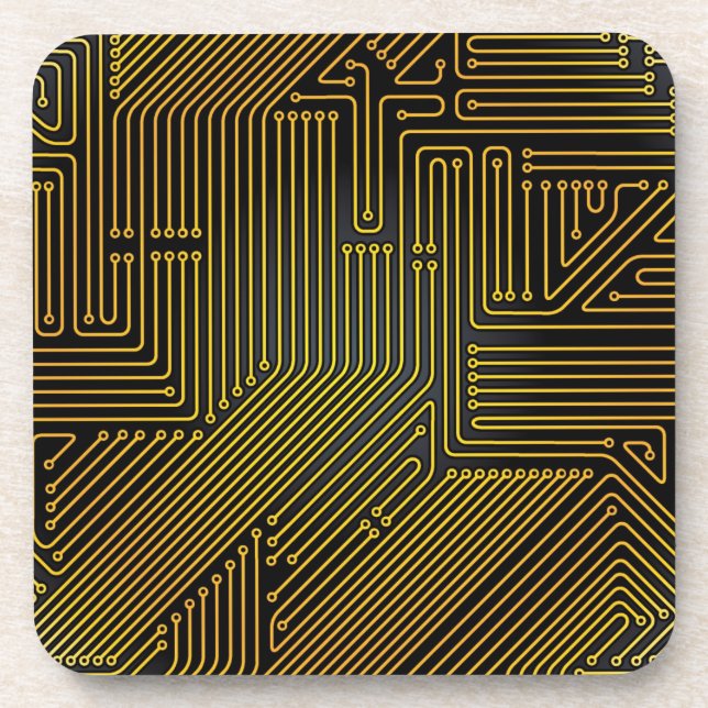 Computer circuit board pattern coaster (Front)