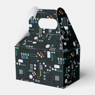 Computer Circuit Board Pattern  Favour Box