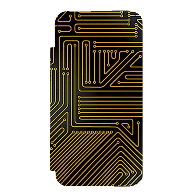 Computer circuit board pattern incipio iPhone wallet case (Folio Front)