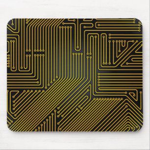 Computer circuit board pattern mouse mat