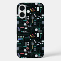 Computer Circuit Board Pattern Office Decor